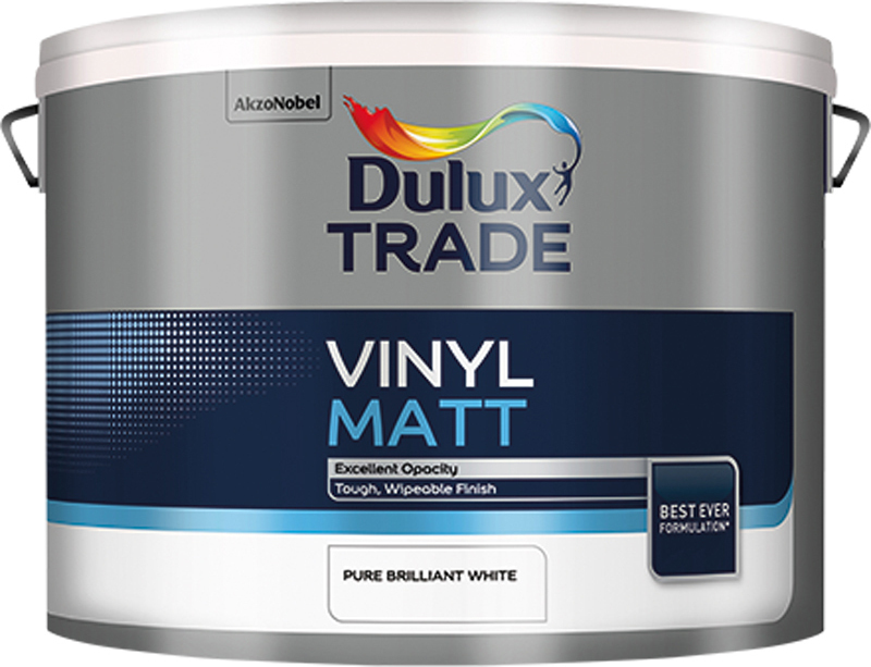 Dulux Trade Vinyl Matt Υψηλής Ποιότητας Ματ Υδατοδιαλυτό Χρώμα. Extra Deep Base 750ml